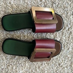 BOYY buckle leather slide sandals